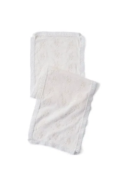 Lands' End Women's Eyelet Scarf In White