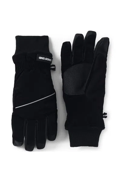 Lands' End Women's Ez Touch Screen Squall Winter Gloves In Black