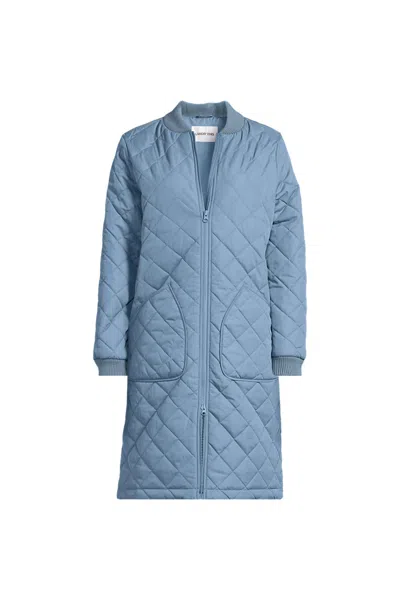 Lands' End Women's Featherfree Insulated Bomber Coat In Black