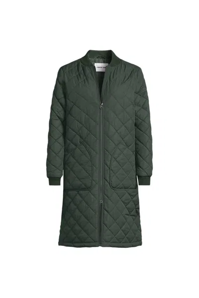 Lands' End Women's Featherfree Insulated Bomber Coat In White