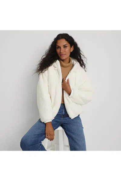 Lands' End Women's Featherfree Insulated Diamond Quilted Reversible Jacket In White