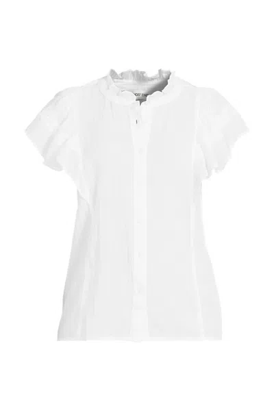 Lands' End Women's Flutter Sleeve Button Front Blouse In Multi