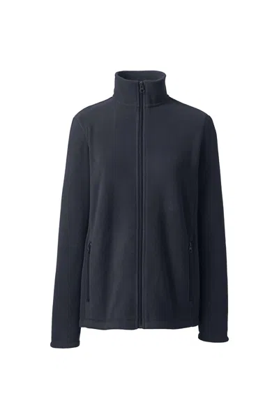 Lands' End Women's Full-zip Mid-weight Fleece Jacket In Blue