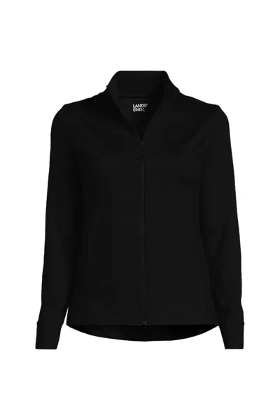 Lands' End Women's High Impact Full Zip Jacket In Black
