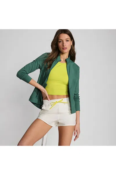 Lands' End Women's High Impact Full Zip Jacket In Green