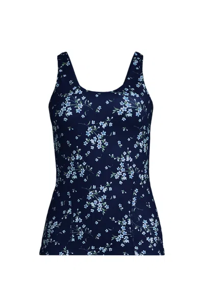 Lands' End Women's High Impact Tank Top In Blue