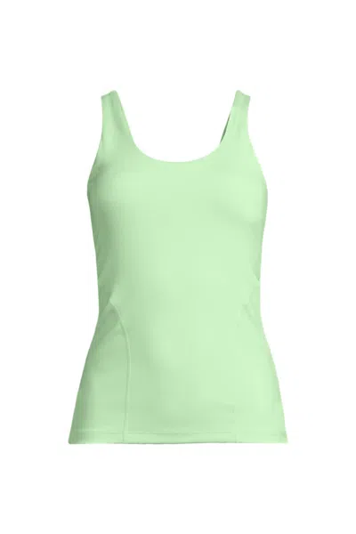 Lands' End Women's High Impact Tank Top In Green