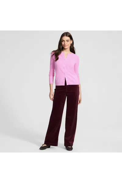 Lands' End Women's High Rise Wide Leg Corduroy Pants In Red