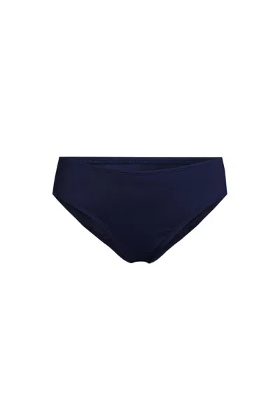 Lands' End Women's Hipster Bikini Bottoms In Blue