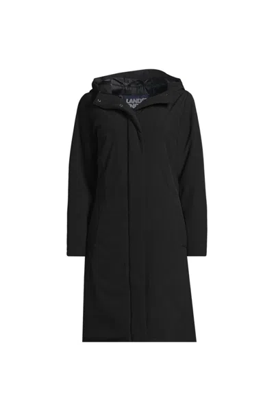 Lands' End Women's Insulated Commuter Coat In Black