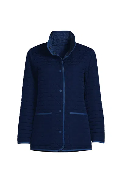Lands' End Women's Insulated Reversible Barn Jacket In Multi