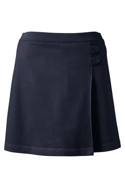 Lands' End Women's Knit Skort Above The Knee In Blue