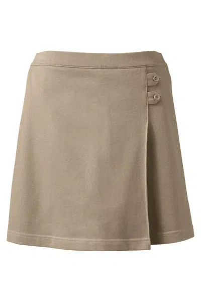 Lands' End Women's Knit Skort Above The Knee In Brown