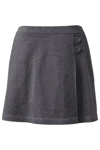 Lands' End Women's Knit Skort Above The Knee In Gray