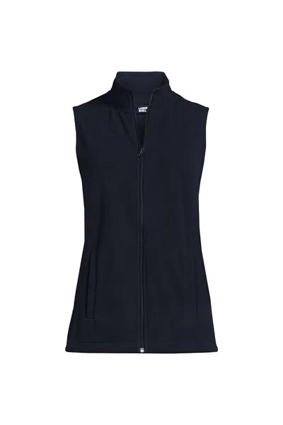 Lands' End Women's Lightweight Fleece Vest In Blue