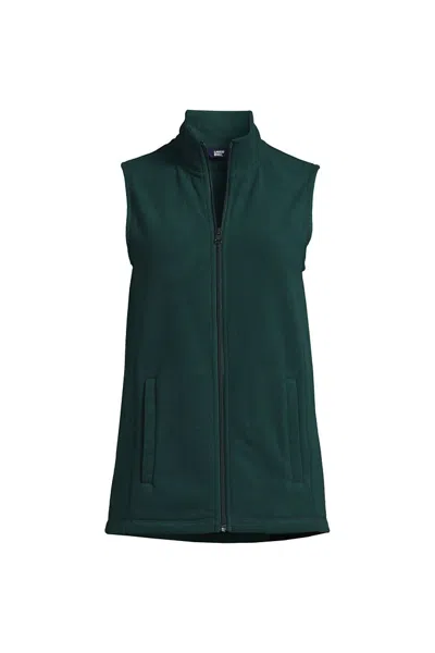 Lands' End Women's Lightweight Fleece Vest In Green