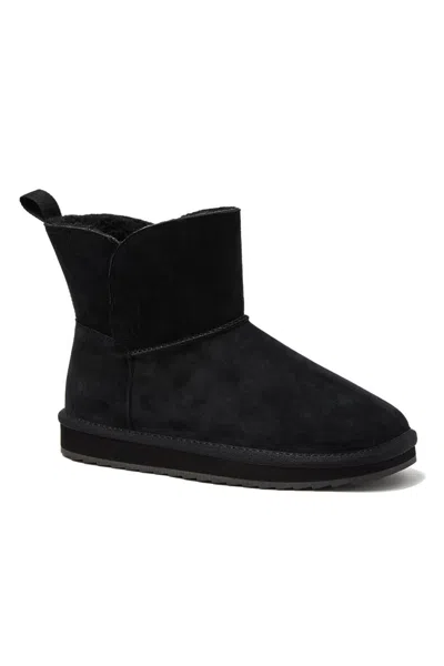 Lands' End Women's Lined Suede Indoor Outdoor Boots In Black