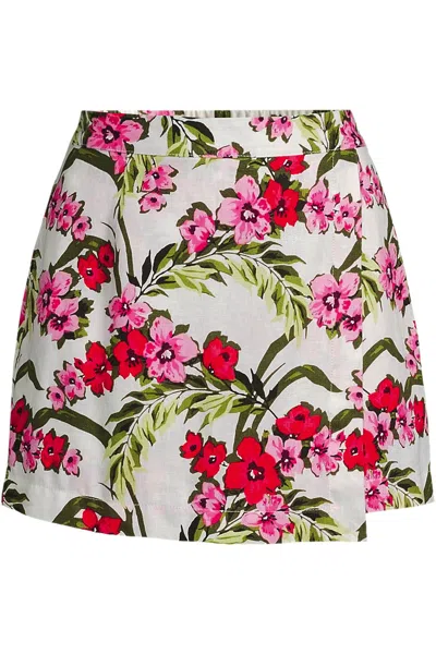 Lands' End Women's Linen Above The Knee Skort In Multi