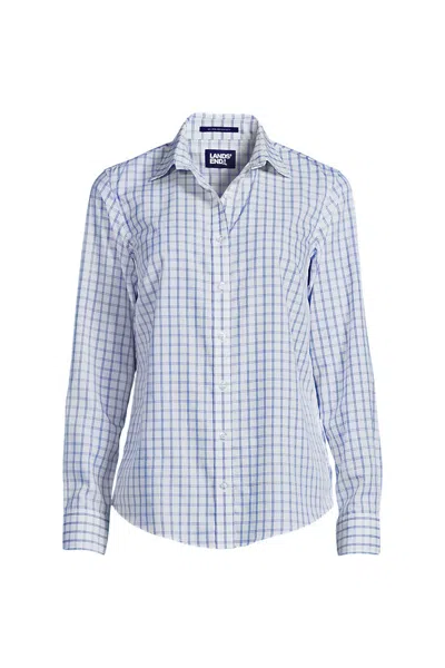Lands' End Women's Long Sleeve No Iron Broadcloth Shirt In White
