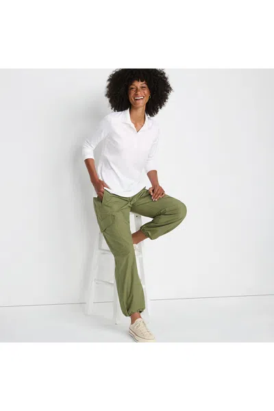 Lands' End Women's Long Sleeve Supima Cotton Polo Shirt In White
