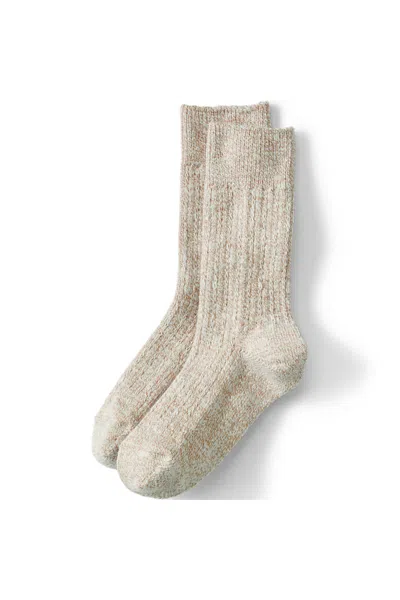 Lands' End Women's Marl Crew Camp Socks In Neutral