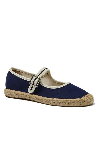Lands' End Mary Jane Espadrille Flats In Blue