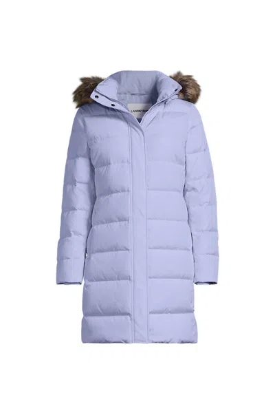 Lands' End Women's Max 600 Down Puffer Coat In Blue