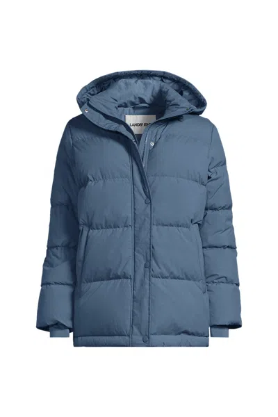 Lands' End Women's Max 600 Down Puffer Jacket In Blue