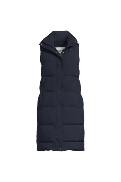 Lands' End Women's Max 600 Down Puffer Vest In Blue