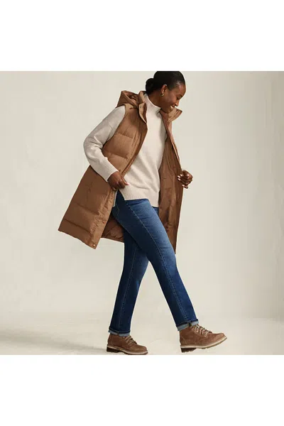 Lands' End Women's Max 600 Down Puffer Vest In Brown