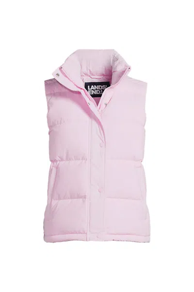 Lands' End Women's Max 600 Down Puffer Vest In Red