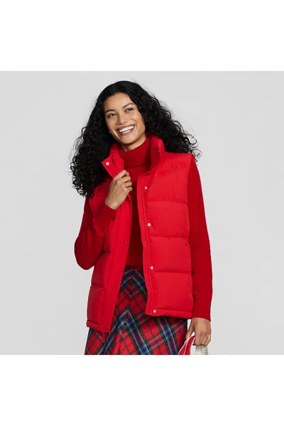 Lands' End Women's Max 600 Down Puffer Vest In Multi