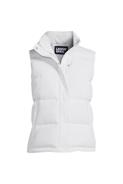 Lands' End Women's Max 600 Down Puffer Vest In White