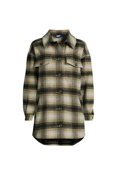 Lands' End Women's Menswear Shirt Jacket In Multi