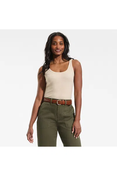 Lands' End Micro Rib Go-to Layering Tank In Transparent