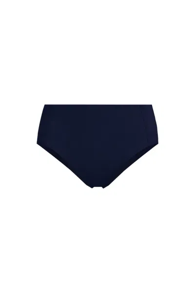 Lands' End Women's Mid Rise Bikini Bottoms In Blue