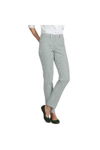 Lands' End Women's Mid Rise Classic Straight Leg Chino Ankle Pants In Brown