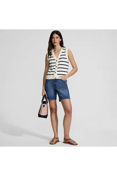 Lands' End Women's Milano Sweater Vest In White