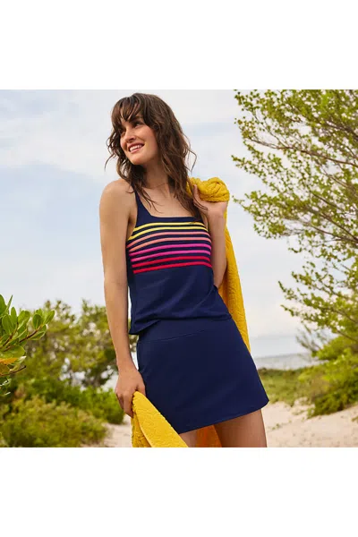 Lands' End Women's Mini Swim Skirt In Blue