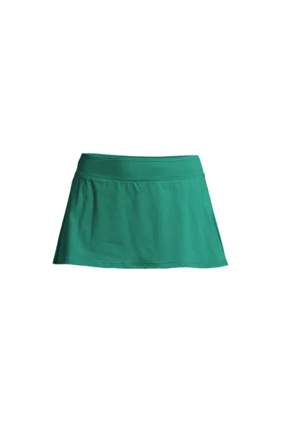 Lands' End Women's Mini Swim Skirt In Green