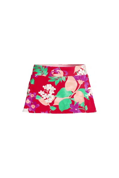 Lands' End Women's Mini Swim Skirt In Red