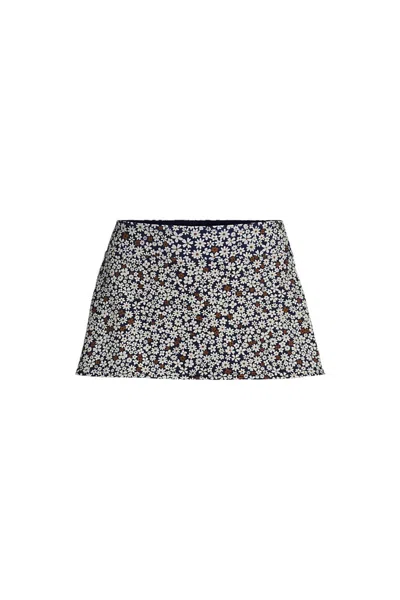 Lands' End Women's Mini Swim Skirt Swim Bottoms In Multi