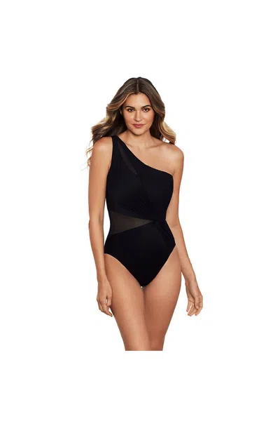 Lands' End Women's Network News Minx One Piece Swimsuit In Black