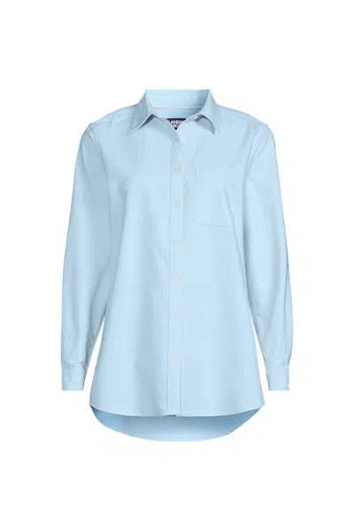 Lands' End Women's Oxford Shirt In Blue