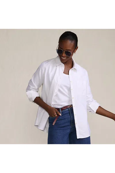 Lands' End Women's Oxford Shirt In White