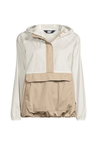 Lands' End Women's Packable Anorak Windbreaker In Multi