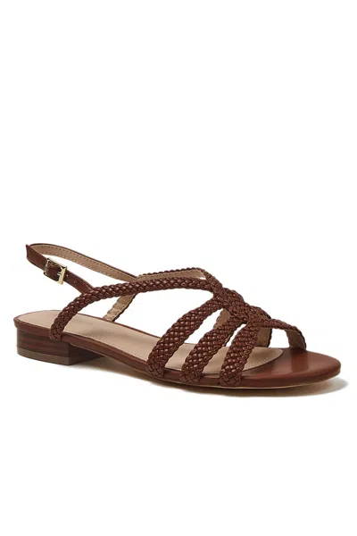 Lands' End Women's Pasadena Braided Sandals In Brown