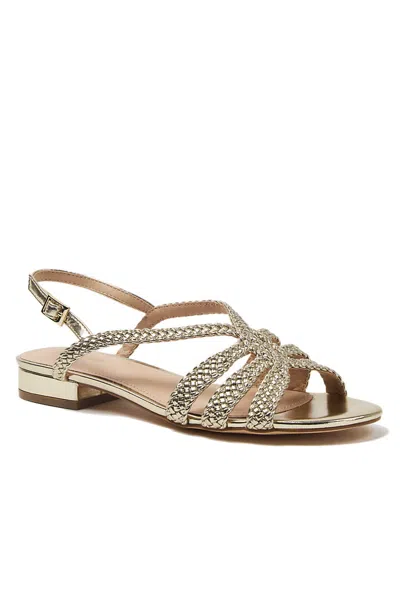 Lands' End Women's Pasadena Braided Sandals In Gold