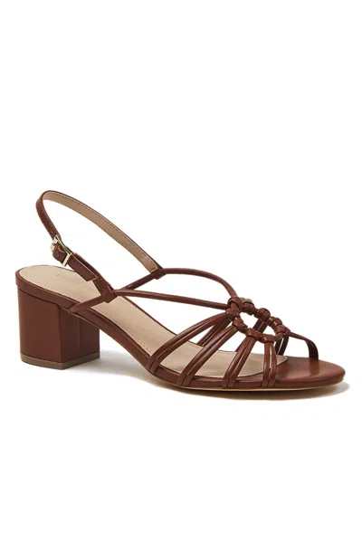 Lands' End Pasadena Knotted Heel Sandals In Brown