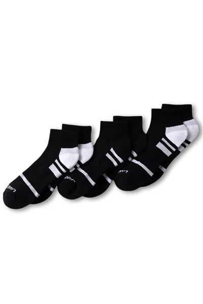 Lands' End Women's Performance Cushion Quarter Crew Socks 3 Pack In White